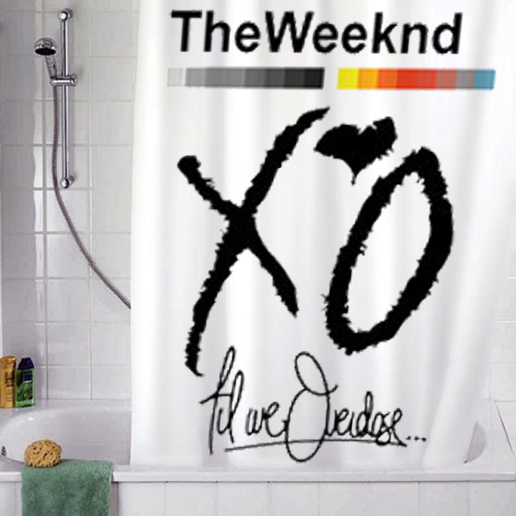 XO Weeknd Drake shower curtain