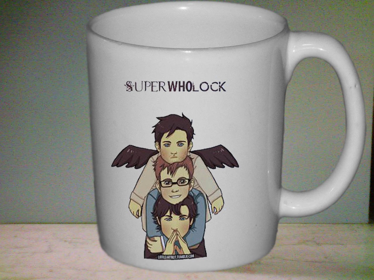 Superwholock Sherlock Holmes supernatural mug gift custom mug ceramic mug