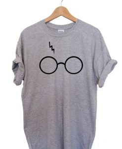 Harry Potter Lightning Glasses grey Tshirt