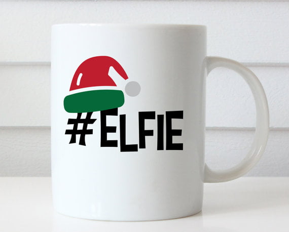 Christmas Coffee Mug Elf Elfie Hashtag mug gift