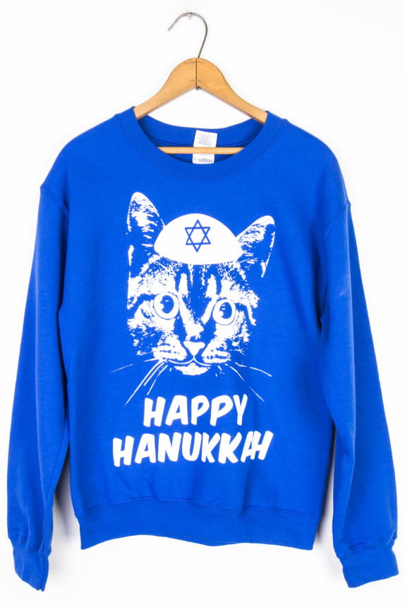 Yamaka Cat Hanukkah Sweater