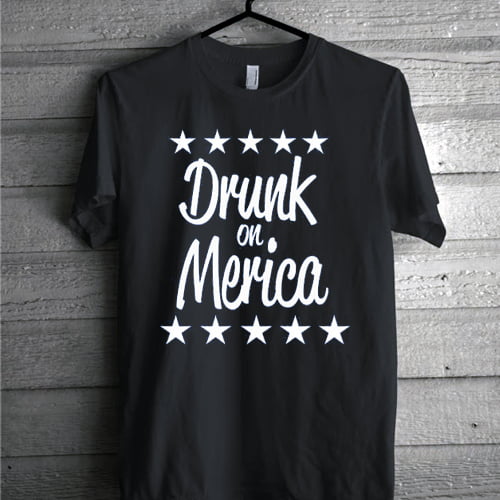 Drunk on Merica independence day tshirt gift