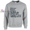 I love you sweater gift