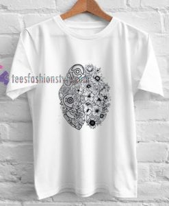 left and right brain t shirt