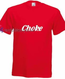 choke red simple t shirt