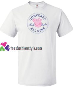 Converse All Star X Peppa Pig Parody T Shirt gift tees unisex adult cool tee shirts