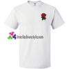 Rose Embroidered T Shirt gift tees unisex adult cool tee shirts
