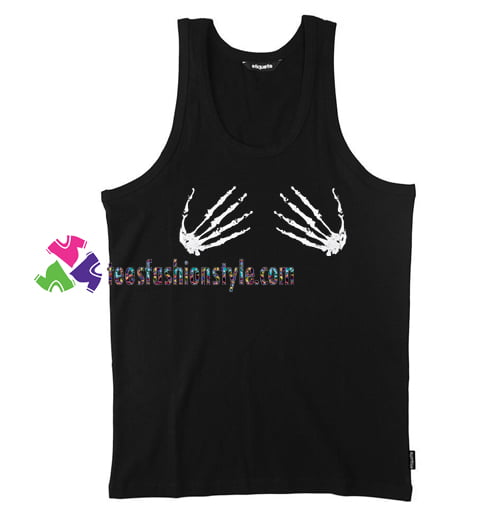 Skeleton Hands Tank Top gift tanktop shirt unisex custom clothing Size S-3XL
