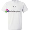 BTS Font T Shirt gift tees unisex adult cool tee shirts