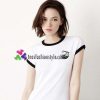 Wave Logo Ringer T Shirt gift tees unisex adult cool tee shirts