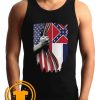 Mississippi And American Flag Tank Top For Men and Women S-3XL