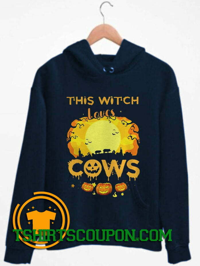 This Witch Loves Guinea Cows Pumpkin Halloween Hoodie