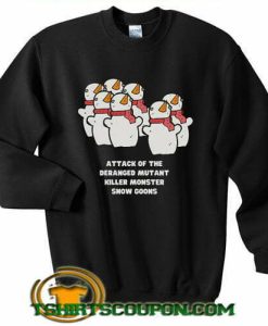 Attack Monster Snow Goons Calvin Snowman sweatshirt